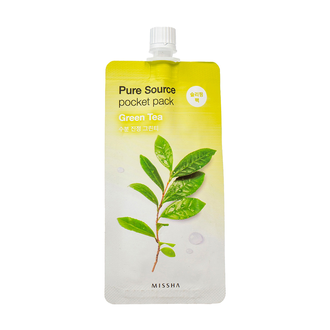 Нічна маска для обличчя Missha Pure Source Pocket Pack Green Tea з зеленим чаєм, 10 мл